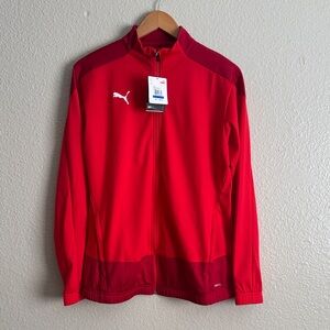 Youth Kids Puma Zipper Hoodie Red Chili pepper